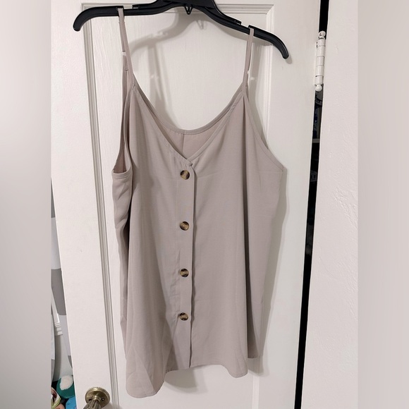 Tops - Women's Beige Button-Down Top